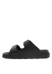 Thumbnail Mules noires à semelle plate et une fermeture à boucle à ardillon - Image 2