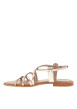 Thumbnail Sandales en cuir or roses avec des sangles croisées et à talon décroché bas - Image 2