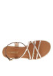 Thumbnail Sandales en cuir or roses avec des sangles croisées et à talon décroché bas - Image 4