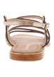 Thumbnail Sandales en cuir or roses avec des sangles croisées et à talon décroché bas - Image 6
