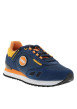 Thumbnail Baskets running bleues en cuir avec un talon plat et des lacets - Image 3