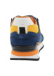 Thumbnail Baskets running bleues en cuir avec un talon plat et des lacets - Image 6