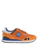 Thumbnail Baskets running orange en cuir avec un talon plat et des lacets