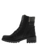 Thumbnail Bottines noires à talon décroché moyen avec une doublure en maille sherpa - Image 2