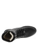 Thumbnail Bottines noires à talon décroché moyen avec une doublure en maille sherpa - Image 4