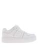 Thumbnail Baskets skate blanc à semelle à talon plateau avec des lacets plats