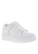 Thumbnail Baskets skate blanc à semelle à talon plateau avec des lacets plats - Image 3