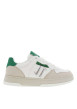 Thumbnail Tennis blanches et beiges avec des détails verts et à semelle plate