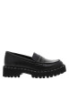 Thumbnail Mocassins noirs à talon décroché bas et à slip-on avec une semelle crantée