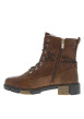 Thumbnail Bottines brunes à talon décroché bas avec un zip et des lacets ronds - Image 2