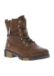 Thumbnail Bottines brunes à talon décroché bas avec un zip et des lacets ronds - Image 3
