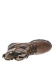 Thumbnail Bottines brunes à talon décroché bas avec un zip et des lacets ronds - Image 4