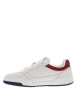 Thumbnail Tennis en cuir blanc à talon plat et à lacets plats blancs avec trous d'aération - Image 2
