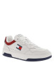 Thumbnail Tennis en cuir blanc à talon plat et à lacets plats blancs avec trous d'aération - Image 3