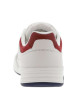 Thumbnail Tennis en cuir blanc à talon plat et à lacets plats blancs avec trous d'aération - Image 6