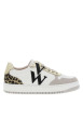 Thumbnail Tennis taupe à talon plat et à lacets plats beige avec monogrammes noirs