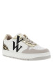 Thumbnail Tennis taupe à talon plat et à lacets plats beige avec monogrammes noirs - Image 3