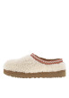 Thumbnail Mules écrues à talon plat avec extérieur sherpa et col brodé de fil rouge - Image 2