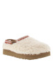 Thumbnail Mules écrues à talon plat avec extérieur sherpa et col brodé de fil rouge - Image 3