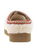 Thumbnail Mules écrues à talon plat avec extérieur sherpa et col brodé de fil rouge - Image 6