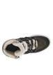 Thumbnail Bottines kaki à talon compensé bas et à lacets ronds bicolores et fourrées - Image 4