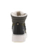Thumbnail Bottines kaki à talon compensé bas et à lacets ronds bicolores et fourrées - Image 6