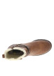 Thumbnail Boots cognac à talon décroché moyen avec un zip et une boucle décorative - Image 4
