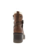 Thumbnail Boots cognac à talon décroché moyen avec un zip et une boucle décorative - Image 6