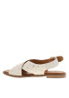 Thumbnail Nu-pieds en cuir écrus à semelle plate et à boucle à ardillon - Image 2