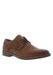 Thumbnail Derbies en cuir cognac à talon décroché bas et à lacets ronds cognac - Image 3