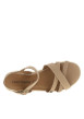Thumbnail Nu-pieds taupe à talon plateforme avec une boucle à ardillon - Image 4