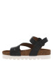 Thumbnail Nu-pieds Lucia noirs avec une boucle ronde métallique et à plateforme - Image 2