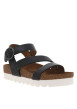 Thumbnail Nu-pieds Lucia noirs avec une boucle ronde métallique et à plateforme - Image 3