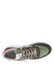 Thumbnail Baskets basses running en cuir kaki avec lacets élastiqués et semelle plateforme - Image 4