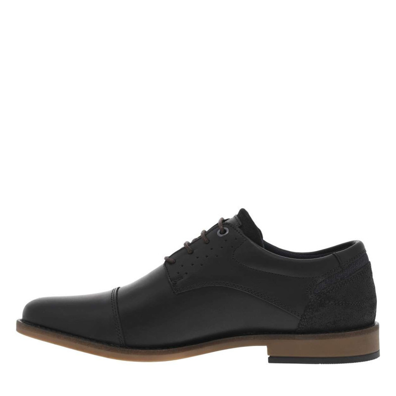 Bullboxer - Derbies En Cuir Noires Et Marine Avec Des Lacets Ronds Et Un Talon Plat - Noires