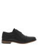 Thumbnail Derbies en cuir noires et marine avec des lacets ronds et un talon plat