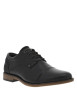 Thumbnail Derbies en cuir noires et marine avec des lacets ronds et un talon plat - Image 3
