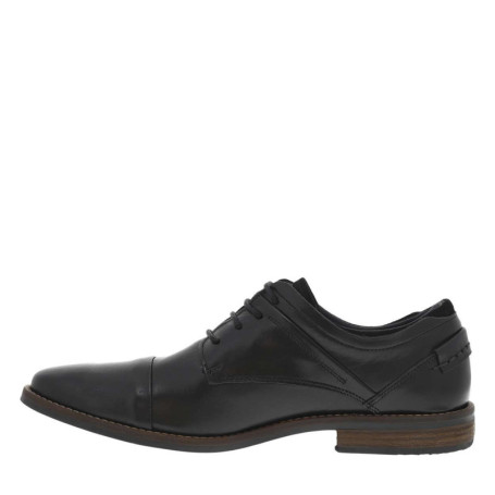Derbies en cuir noires à bout droit avec un...