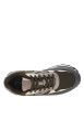 Thumbnail Baskets running kaki avec bandes argentées à talon compensé bas - Image 4
