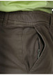 Thumbnail Pantalon chino en coton kaki uni avec une coupe ajustée et une taille élastiquée - Image 4