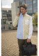 Thumbnail Pantalon chino en coton kaki uni avec une coupe ajustée et une taille élastiquée - Image 5