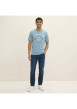 Thumbnail T-shirt en coton bleu avec un imprimé de la marque et une coupe droite - Image 5