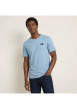 Thumbnail T-shirt en coton ciel uni avec une coupe droite et un col rond - Image 9