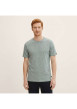 Thumbnail T-shirt en coton gris uni avec une coupe droite et un col rond - Image 3