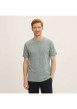Thumbnail T-shirt en coton gris uni avec une coupe droite et un col rond - Image 5