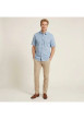 Thumbnail Chemise en coton ciel uni avec une coupe droite et un col à revers - Image 4
