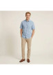 Thumbnail Chemise en coton ciel uni avec une coupe droite et un col à revers - Image 5