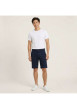 Thumbnail Short Chino en coton marine avec une coupe ajustéeet une taille intermédiaire - Image 2