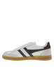 Thumbnail Tennis kaki en cuir avec un talon plat et des lacets blancs - Image 2