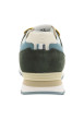 Thumbnail Baskets running kaki en cuir avec un talon plat et des lacets - Image 7